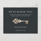 Vintager Schlüssel für das echte Anwesen Postkarte (Vorderseite)