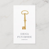 Vintager Schlüssel | Interieur Designer Vertikal Visitenkarte (Vorderseite)