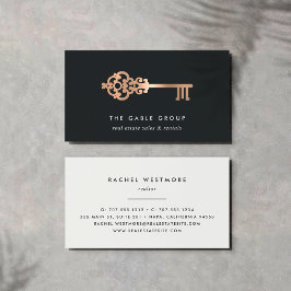 Vintager Schlüssel | Kupfer | Real Anwesen Visitenkarte