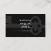 Vintager Schlüssel Real Anwesen Visitenkarte (Rückseite)