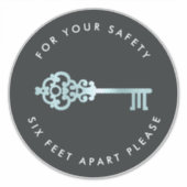 Vintager Schlüssel | Sozialtrennende Fußbodenmarki Aufkleber (Vorderseite)