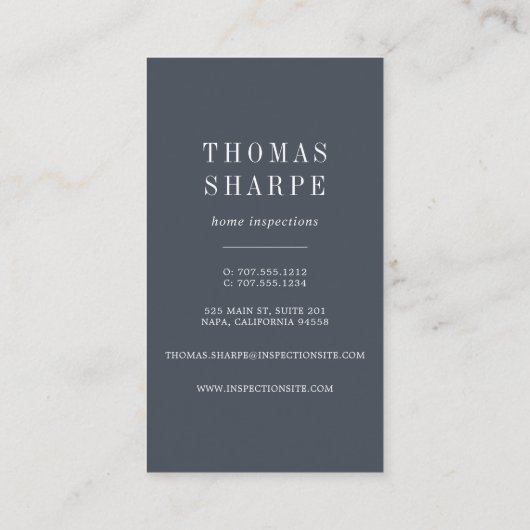 Vintager Schlüssel | Vertikale Zuhause-Überprüfung Visitenkarte (Rückseite)