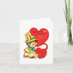 Vintager Schlüssel zu meinem Herz Valentine Karte