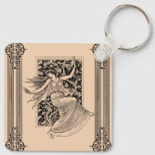 Vintager Schlüsselanhänger für Frauentänze (Rückseite)