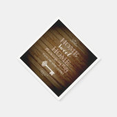 Vintager Schlüsselholz-Look Wohnhaus Neapel Serviette (Ecke)