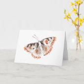 Vintager Schmetterling Alte Illustration Karte (Gelbe Blume)