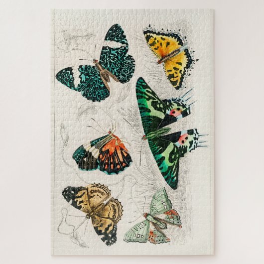 Vintager Schmetterling Alte Illustration Kunst Puzzle (Vertikal)