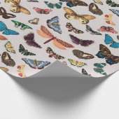Vintager Schmetterling Ästhetik Geschenkpapier (Ecke)