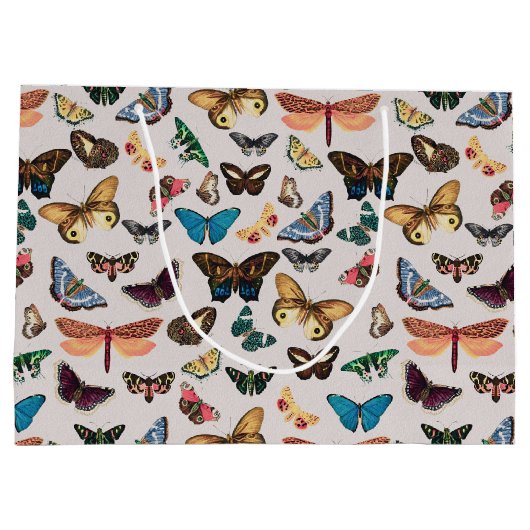 Vintager Schmetterling Ästhetik Große Geschenktüte (Rückseite)