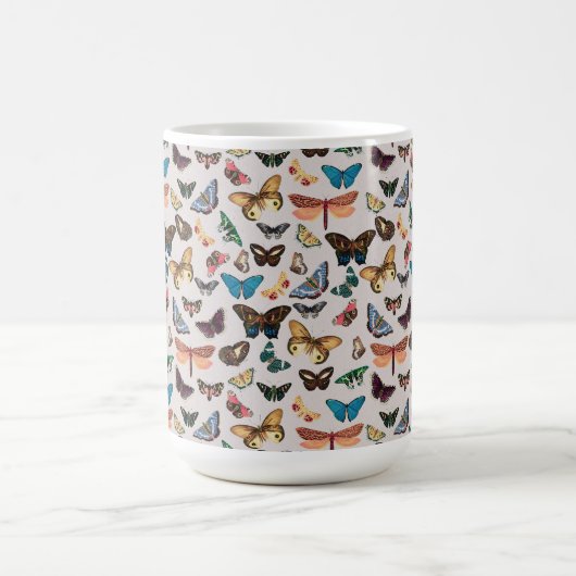 Vintager Schmetterling Ästhetik Kaffeetasse (Mittel)