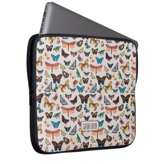 Vintager Schmetterling Ästhetik Laptopschutzhülle (Vorne Rechts)