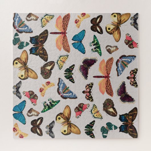 Vintager Schmetterling Ästhetik Puzzle (Horizontal)
