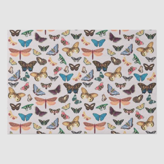 Vintager Schmetterling Ästhetik Seidenpapier (Vorderseite)