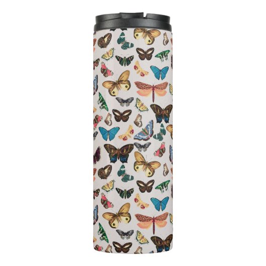 Vintager Schmetterling Ästhetik Thermosbecher (Rückseite)