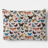 Vintager Schmetterling Ästhetik Zubehörtasche (Rückseite)