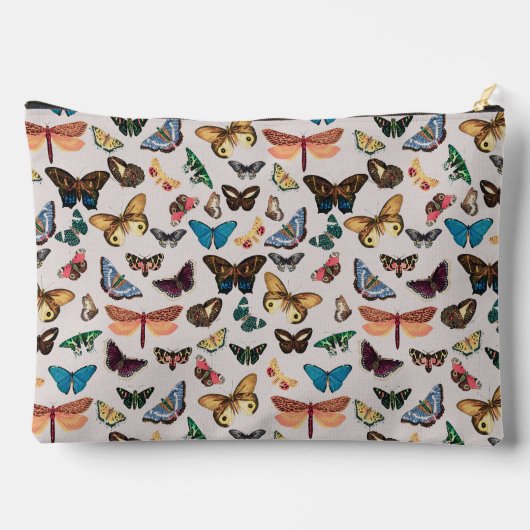 Vintager Schmetterling Ästhetik Zubehörtasche (Rückseite)