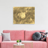 Vintager Schmetterling auf Blume #2 Leinwanddruck (Insitu (Wohnzimmer))