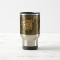 Vintager Schmetterling auf Blume #2 - Tasse