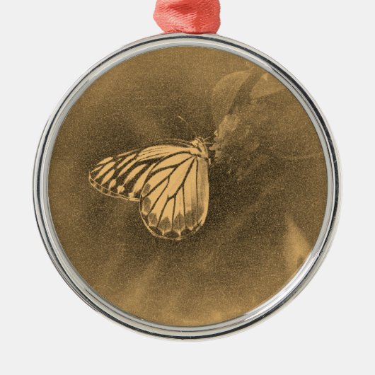 Vintager Schmetterling auf Blume - Ornamente (Vorne)