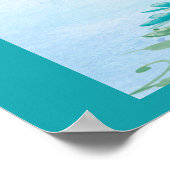 Vintager Schmetterling, Blume & Wirbel 90. Geburts Poster (Ecke)