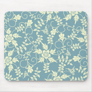 Vintager Schmetterling BlumenMousepad Mousepad