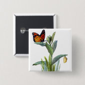 Vintager Schmetterling Button (Vorne & Hinten)
