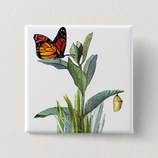 Vintager Schmetterling Button (Vorderseite)