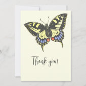 Vintager Schmetterling dank Karte (Vorderseite)