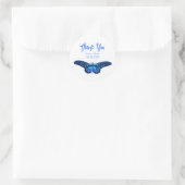 Vintager Schmetterling Danke, Aufkleber (Tasche)