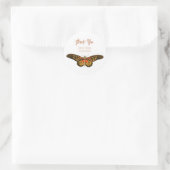 Vintager Schmetterling Danke, Aufkleber (Tasche)