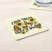 Vintager Schmetterling | Finden Sie Ihren inneren Rechteckiger Pappuntersetzer (angewinkelt)