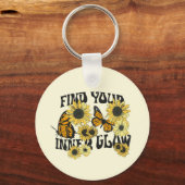 Vintager Schmetterling | Finden Sie Ihren inneren  Schlüsselanhänger (Vorderseite)