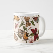 Vintager Schmetterling Jumbo-Tasse (Vorderseite Rechts)