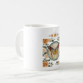 Vintager Schmetterling Kaffeetasse (Vorderseite Links)