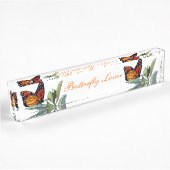 Vintager Schmetterling Namensplakette