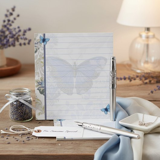 Vintager Schmetterling Notizblock