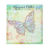 Vintager Schmetterling Notizblock (Vorderseite)