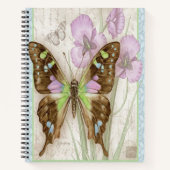 Vintager Schmetterling Notizbuch (Vorderseite)