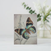 Vintager Schmetterling Nr. 1 Aquarellkunst Postkarte (Stehend Vorderseite)