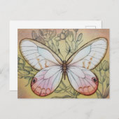Vintager Schmetterling Nr. 6 Aquarellkunst Postkarte (Vorne/Hinten)