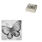 Vintager Schmetterling Nr. 7 Aquarellkunst Gummistempel (Stempel)