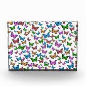 Vintager Schmetterling Papillon Alte Illustration Fotoblock (Vorderseite)