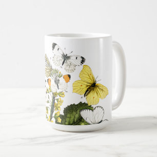 Vintager Schmetterling Papillon Alte Illustration Kaffeetasse