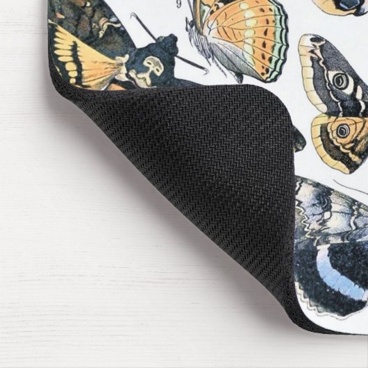 Vintager Schmetterling Papillon Alte Illustration Mousepad (Ecke)
