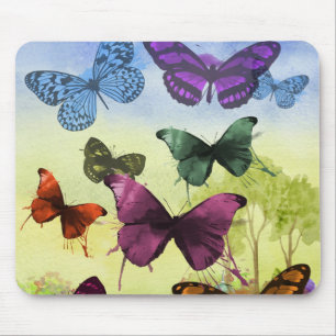 Vintager Schmetterling Papillon Alte Illustration  Mousepad