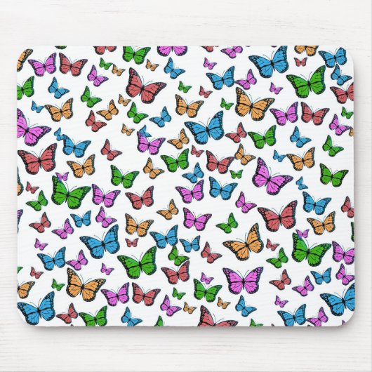 Vintager Schmetterling Papillon Alte Illustration  Mousepad (Vorne)