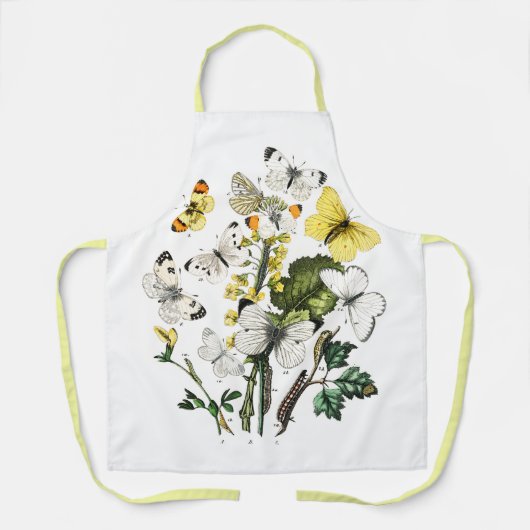 Vintager Schmetterling Papillon Alte Illustration Schürze (Vorderseite)