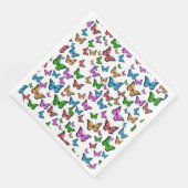 Vintager Schmetterling Papillon Alte Illustration Serviette (Ecke)