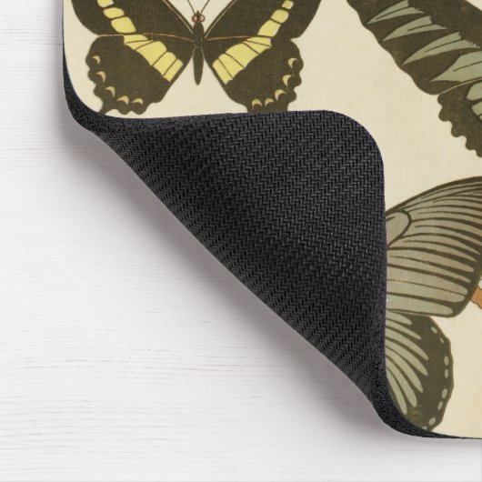 Vintager Schmetterling Papillon Illustration Art Mousepad (Ecke)