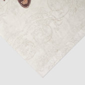 Vintager Schmetterling-Pfirsichblüte Seidenpapier (Ausschnitt)